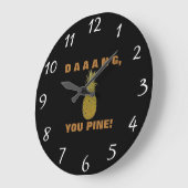 Daaang You Pine Wall Clock Große Wanduhr (Winkel)