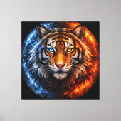 Daagwear – Duality Tiger | Fire & Ice Spirit Leinwanddruck (Vorderseite)