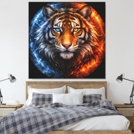 Daagwear – Duality Tiger | Fire & Ice Spirit Leinwanddruck