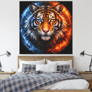 Daagwear – Duality Tiger   Fire & Ice Spirit Leinwanddruck