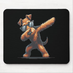 Dab Airedale Terrier Dancing Dabbing Dog Mousepad