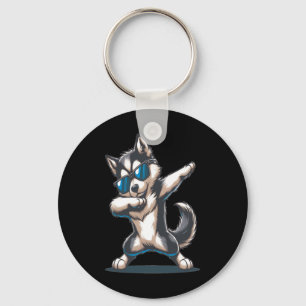 Dab Alaskan Klee Kai Dancing Dabbing Dog Schlüsselanhänger