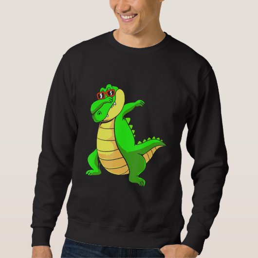 Dab Alligator Dabbing Krokodil für Kinder Sweatshirt (Vorderseite)