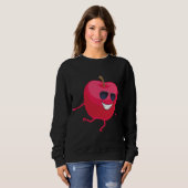 Dab Apple Dancing Dabbing Apple Frucht Sweatshirt (Vorne ganz)