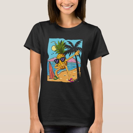 Dab Beach Fruit Tropical Summer Vacation Dabbing P T-Shirt (Vorderseite)
