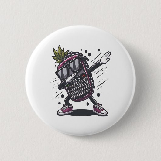 Dab BlackBerry Dancing Dabbing BlackBerry Frucht Button (Vorderseite)