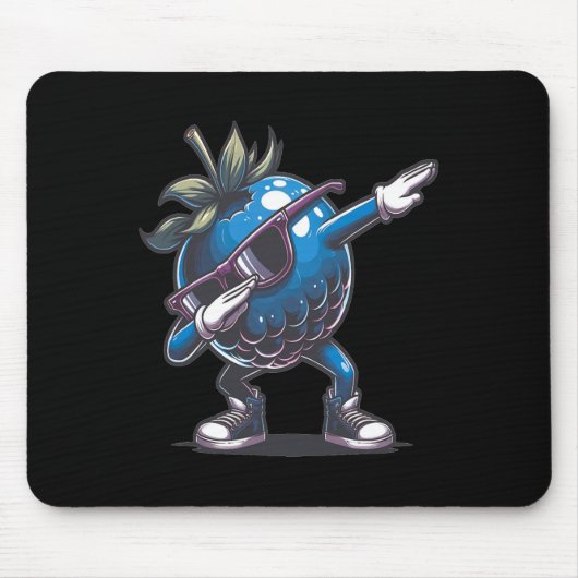 Dab Blueberry Dancing Dabbing Blueberry Frucht Mousepad (Vorne)