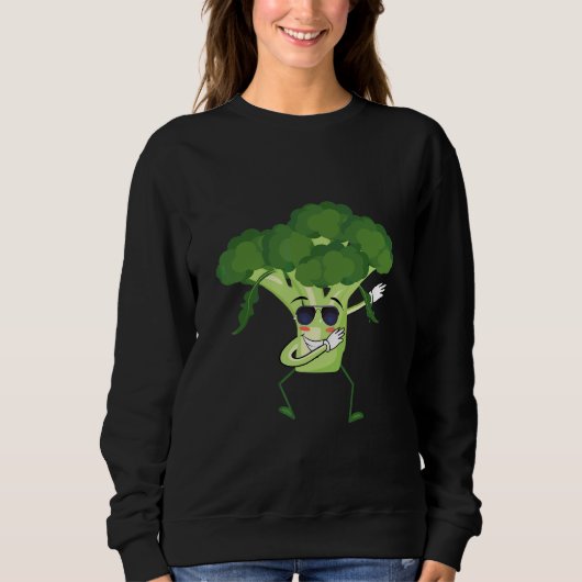 Dab Brokkoli Tanzender Dabbing Brokkoli Gemüse Sweatshirt (Vorderseite)