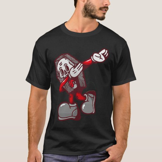 Dab Dabbing Bewegt Skelett Bone Man Coffe Death Da T-Shirt (Vorderseite)