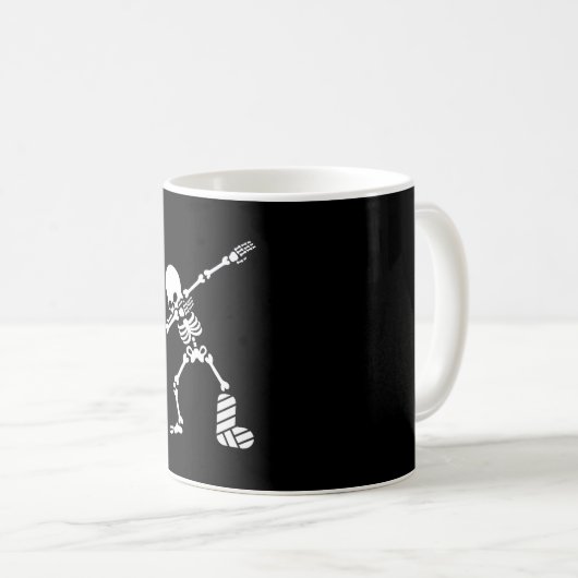 Dab-Dabbing gebrochenes Beinputz-Gussskelett Kaffeetasse (VorderseiteRechts)