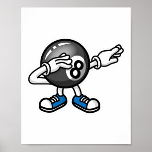 Dab Dabbing Pool Billiard Billiard Ll Pool Table Poster