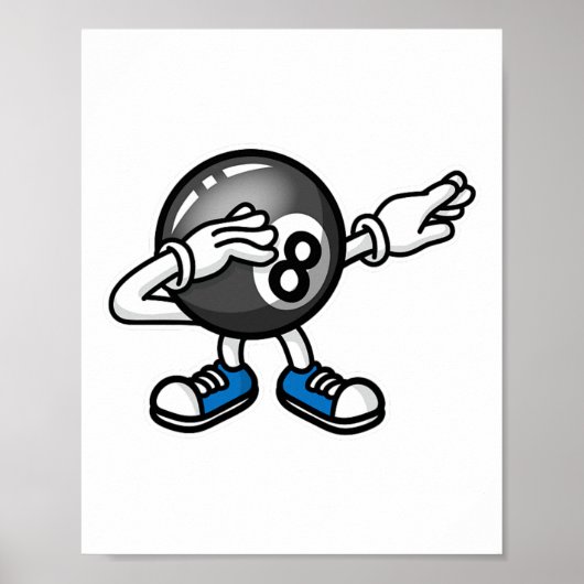 Dab Dabbing Pool Billiard Billiard Ll Pool Table Poster (Vorne)