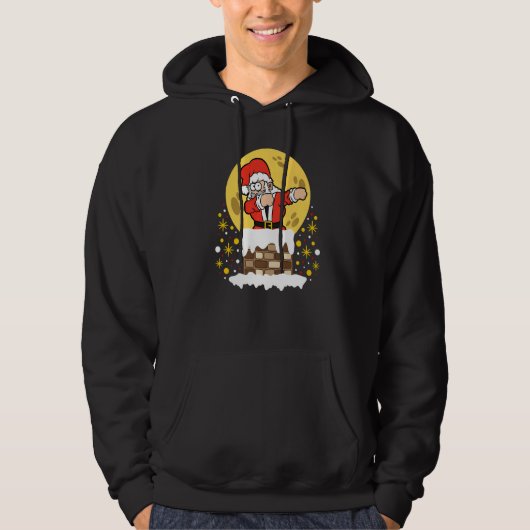 Dab Dabbing Santa Claus Christmas Eve Xmas Party Hoodie (Vorderseite)
