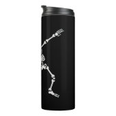 Dab-Dabbing Skelett Pet Dog Bone Thermosbecher (Nach rechts gedreht)