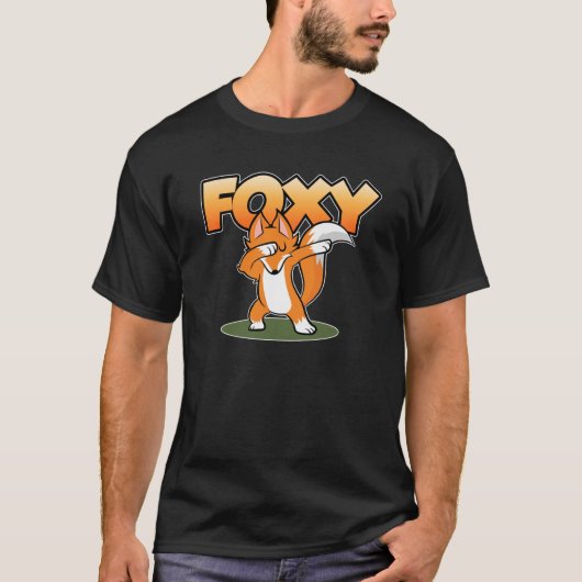 Dab Dabbing tanzen Disco Foxy Fox T-Shirt (Vorderseite)