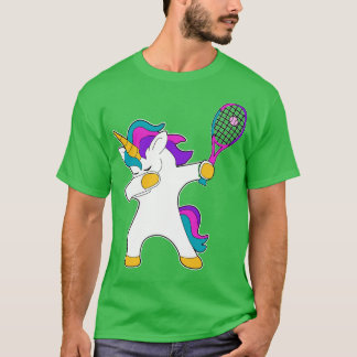 Dab Dabbing Tennis Einhorn Geschenk Tennis Spieler T-Shirt