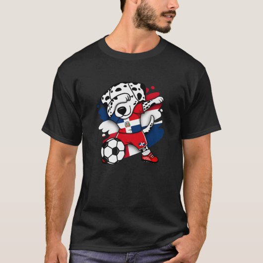 Dab Dalmatian Dominican Republic Soccer Fans Jerse T-Shirt (Vorderseite)