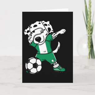 Dab-Dalmatiner Nigeria Fußballfans Trikot Nigerian Karte