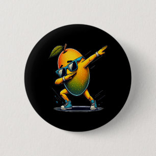 Dab Dance Mango Funny Dancing Dabbing Obst Button