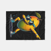 Dab Dance Mango Funny Dancing Dabbing Obst Fleecedecke (Vorderseite (Horizontal))