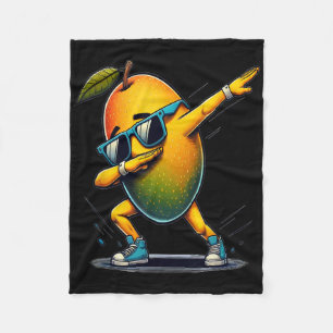 Dab Dance Mango Funny Dancing Dabbing Obst Fleecedecke