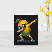 Dab Dance Mango Funny Dancing Dabbing Obst Karte (Gelbe Blume)