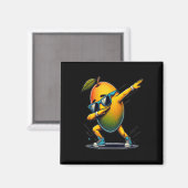 Dab Dance Mango Funny Dancing Dabbing Obst Magnet (Vorderseite/Rückseite)