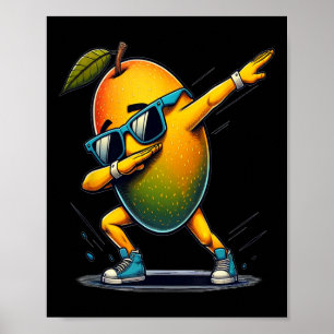 Dab Dance Mango Funny Dancing Dabbing Obst Poster