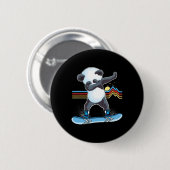 Dab Dance Panda Snowboarden Skifahren Dabbing Pand Button (Vorne & Hinten)