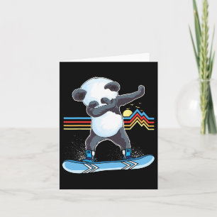 Dab Dance Panda Snowboarden Skifahren Dabbing Pand Karte
