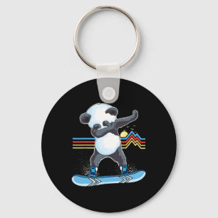 Dab Dance Panda Snowboarden Skifahren Dabbing Pand Schlüsselanhänger
