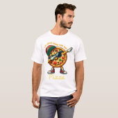 Dab Dancing Pizza Design T-Shirt (Vorne ganz)