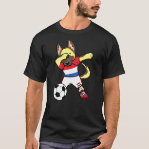 Dab Deutscher Schäferhund Niederlande Fußballfans T-Shirt