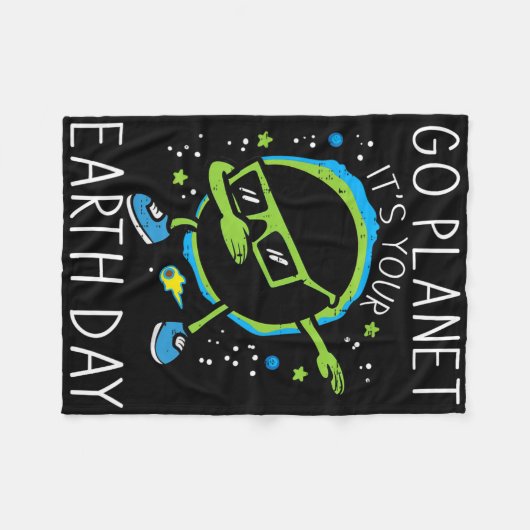 Dab Earth Solar Eclipse Go Planet Ihre Erde D Fleecedecke (Vorderseite (Horizontal))