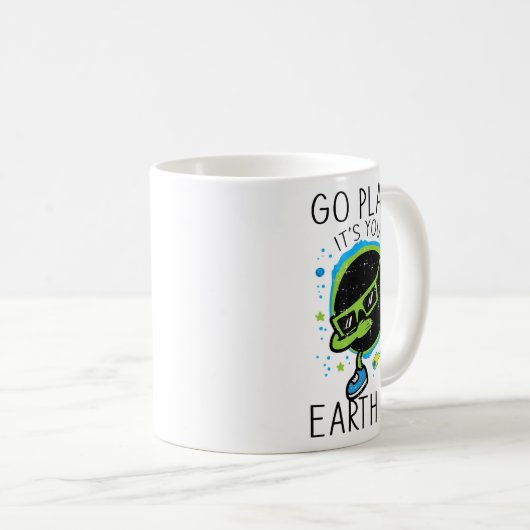Dab Earth Solar Eclipse Go Planet Ihre Erde D Kaffeetasse (VorderseiteRechts)