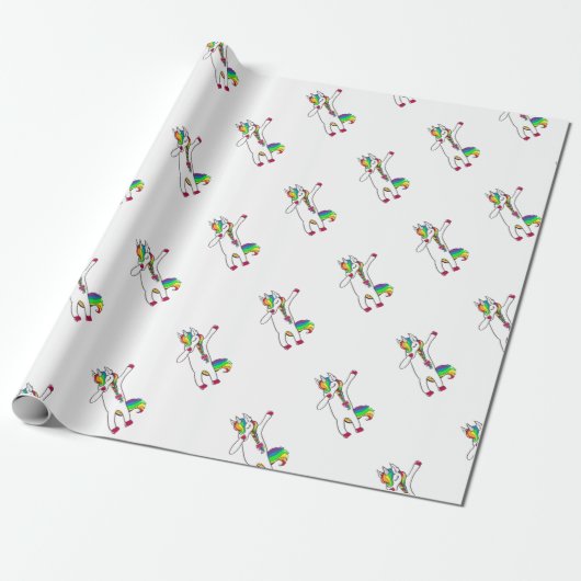 Dab Einhorn Geschenkpapier (Ungerollt)