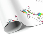 Dab Einhorn Geschenkpapier (Rolleneckpunkt)