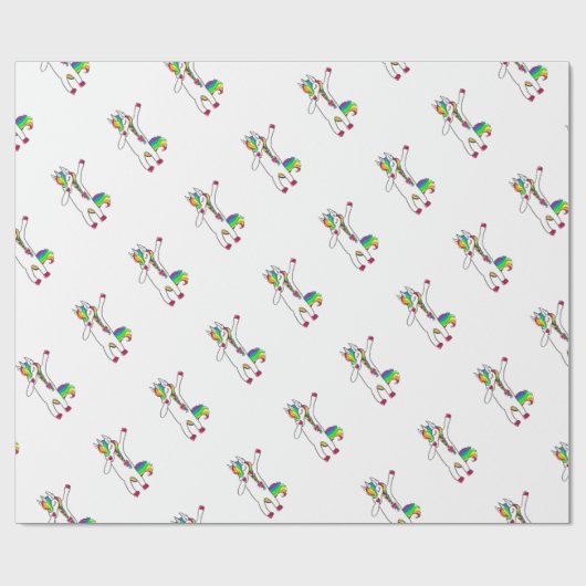 Dab Einhorn Geschenkpapier (Flach)