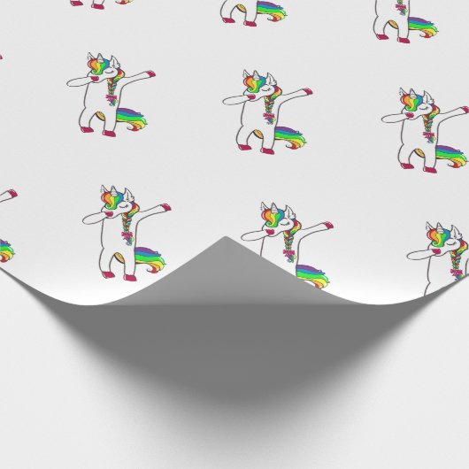 Dab Einhorn Geschenkpapier (Ecke)