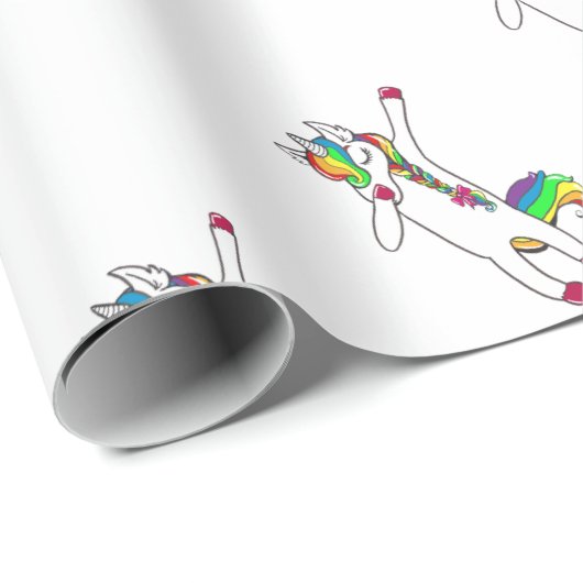 Dab Einhorn Geschenkpapier (Rolleneckpunkt)