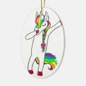 Dab Einhorn Keramikornament (Links)