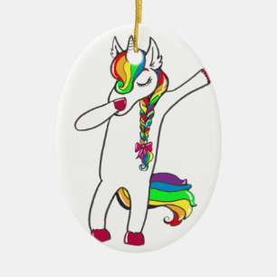 Dab Einhorn Keramikornament