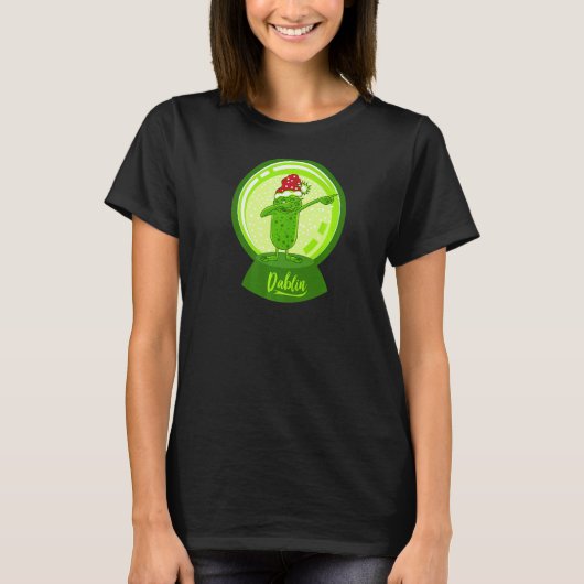 Dab Elf Goblin Snowball Snow Globe Dabbing Christm T-Shirt (Vorderseite)