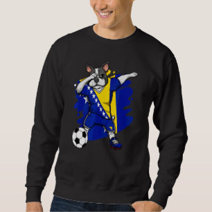 Dab French Bulldog Bosnien Herzegovina Soccer Fans Sweatshirt