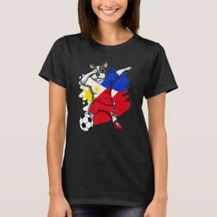 Dab French Bulldog Philippines Soccer Fans Jersey T-Shirt