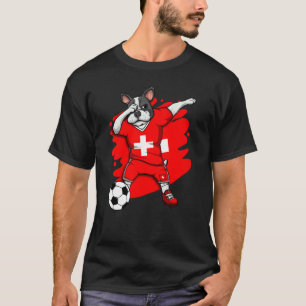 Dab French Bulldog Schweiz Fußball Fans Jersey T-Shirt