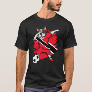 Dab French Bulldog Trinidad und Tobago Soccer Fans T-Shirt