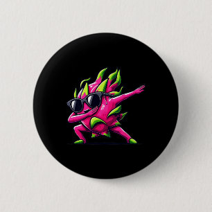 Dab Fruit Dancing Dabbing Dragon Fruit Meme Button