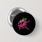 Dab Fruit Dancing Dabbing Dragon Fruit Meme Button (Vorne & Hinten)
