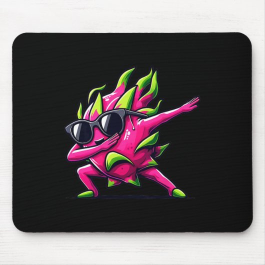 Dab Fruit Dancing Dabbing Dragon Fruit Meme Mousepad (Vorne)